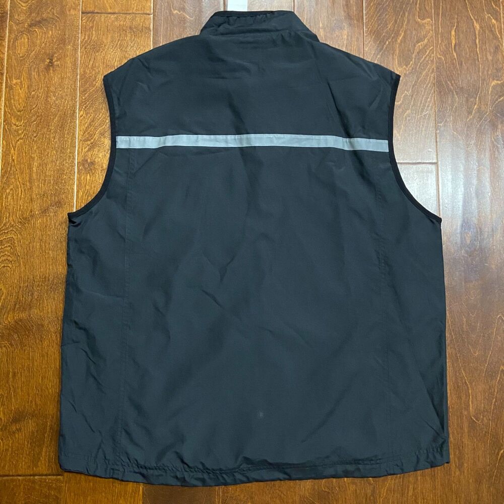 Old Navy Athletic Vintage NWT Y2K Black 3M Full Zip Work Vest Men's Size XL - Picture 5 of 8